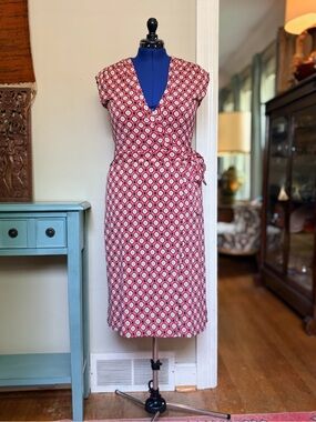Bisou Bisou by Michele Bohbot Geometric Print Stretch Dress Size 8
